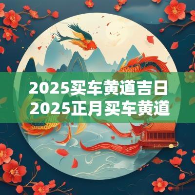 2025买车黄道吉日 2025正月买车黄道吉日