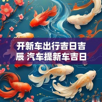 开新车出行吉日吉辰 汽车提新车吉日查询