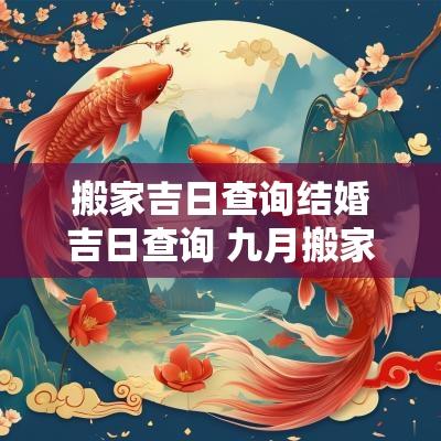 搬家吉日查询结婚吉日查询 九月搬家结婚吉日查询
