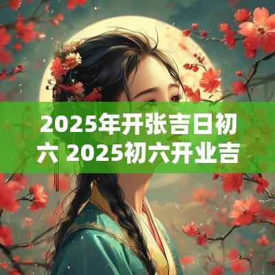 2025年开张吉日初六 2025初六开业吉日