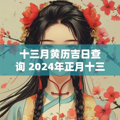 十三月黄历吉日查询 2025年正月十三黄历吉日查询大全