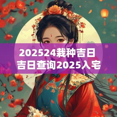 202524栽种吉日 吉日查询2025入宅