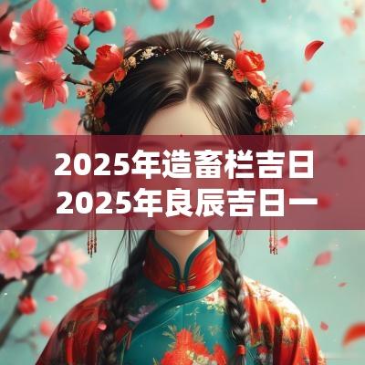 2025年造畜栏吉日 2025年良辰吉日一览表