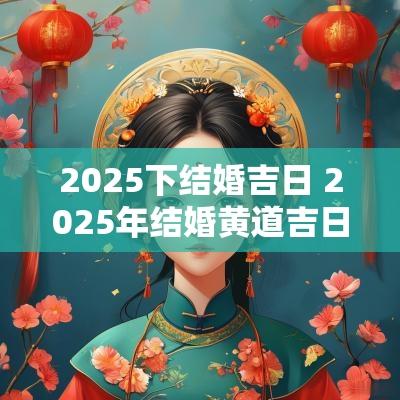2025下结婚吉日 2025年结婚黄道吉日有多少天