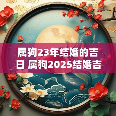属狗23年结婚的吉日 属狗2025结婚吉日一览表