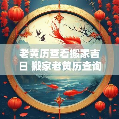 老黄历查看搬家吉日 搬家老黄历查询