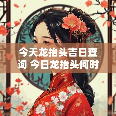 今天龙抬头吉日查询 今日龙抬头何时为吉时