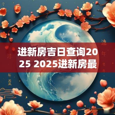 进新房吉日查询2025 2025进新房最佳吉日查询