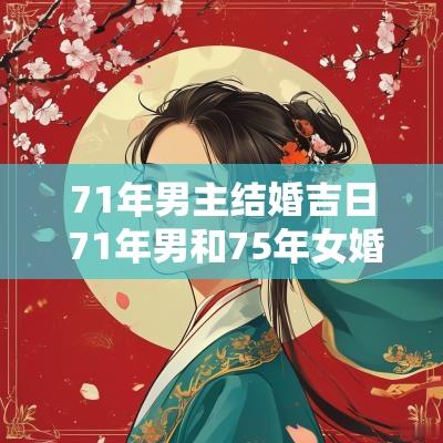 71年男主结婚吉日 71年男和75年女婚姻相配吗