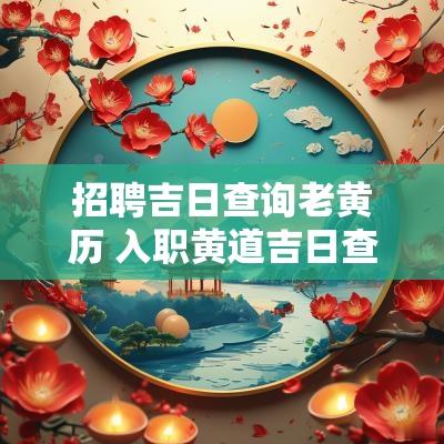 招聘吉日查询老黄历 入职黄道吉日查询