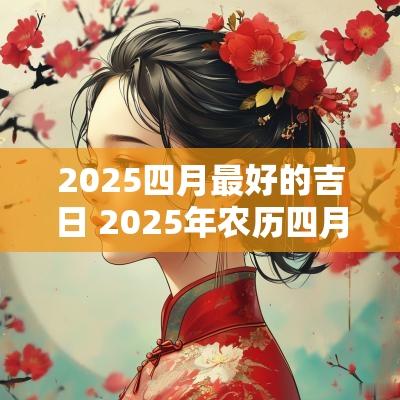 2025四月最好的吉日 2025年农历四月黄道吉日查询