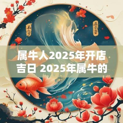 属牛人2025年开店吉日 2025年属牛的吉日
