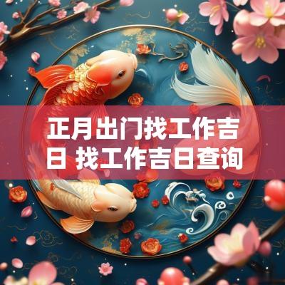 正月出门找工作吉日 找工作吉日查询表