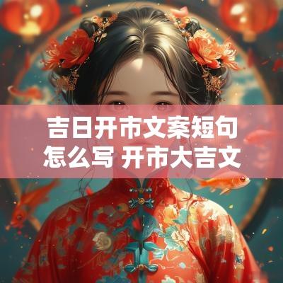 吉日开市文案短句怎么写 开市大吉文案