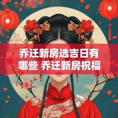 乔迁新房选吉日有哪些 乔迁新房祝福语大全