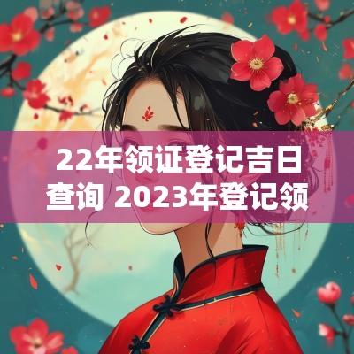 22年领证登记吉日查询 2025年登记领证黄道吉日