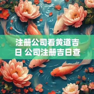 注册公司看黄道吉日 公司注册吉日查询
