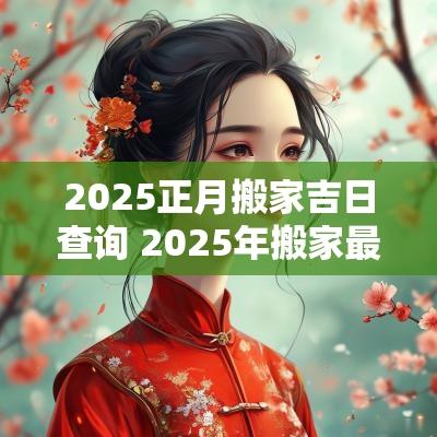 2025正月搬家吉日查询 2025年搬家最好的黄道吉日