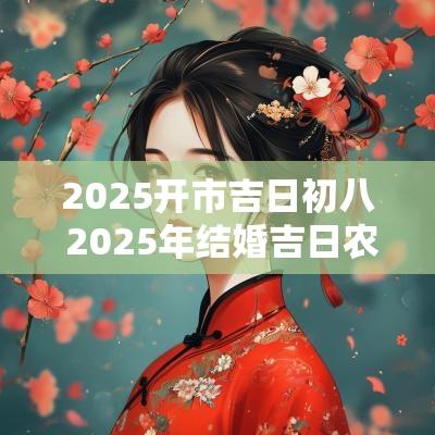 2025开市吉日初八 2025年结婚吉日农历5月初八