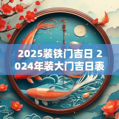 2025装铁门吉日 2025年装大门吉日表