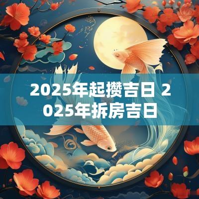 2025年起攒吉日 2025年拆房吉日