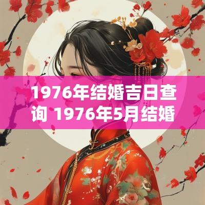 1976年结婚吉日查询 1976年5月结婚吉日一览表