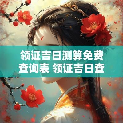 领证吉日测算免费查询表 领证吉日查询免费测算