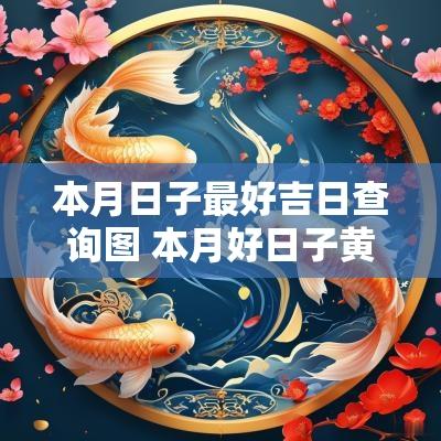 本月日子最好吉日查询图 本月好日子黄道吉日查询