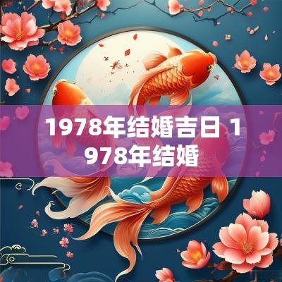 1978年结婚吉日 1978年结婚