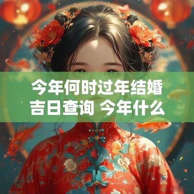 今年何时过年结婚吉日查询 今年什么时候结婚是好日子