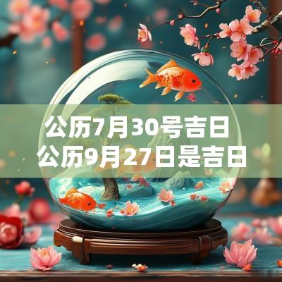 公历7月30号吉日 公历9月27日是吉日吗