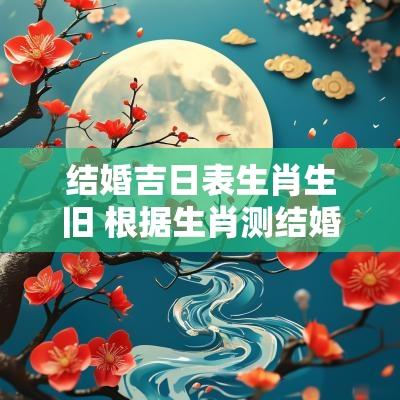 结婚吉日表生肖生旧 根据生肖测结婚吉日