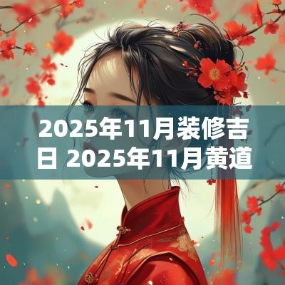 2025年11月装修吉日 2025年11月黄道吉日一览表