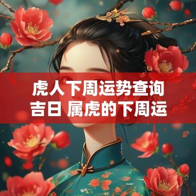 虎人下周运势查询吉日 属虎的下周运势查询