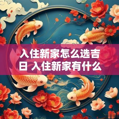 入住新家怎么选吉日 入住新家有什么讲究和准备的