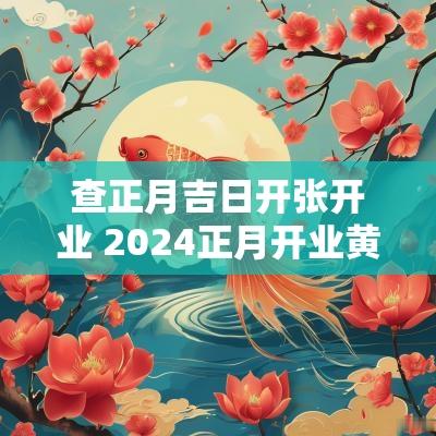 查正月吉日开张开业 2025正月开业黄道吉日有哪几天