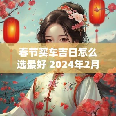 春节买车吉日怎么选最好 2025年2月买车吉日