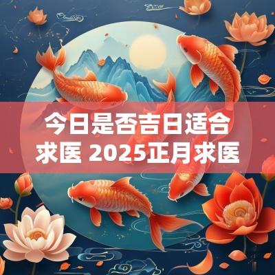 今日是否吉日适合求医 2025正月求医吉日