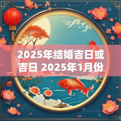 2025年结婚吉日或吉日 2025年1月份结婚最好吉日