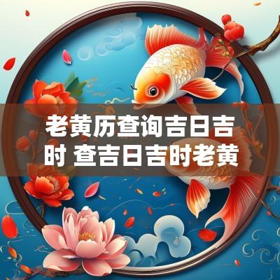 老黄历查询吉日吉时 查吉日吉时老黄历查询