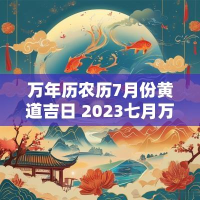 万年历农历7月份黄道吉日 2025七月万年历黄道吉日