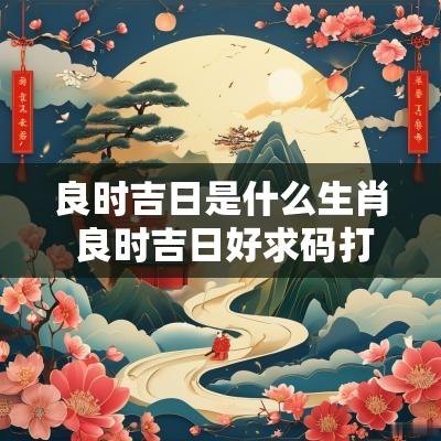 良时吉日是什么生肖 良时吉日好求码打一生肖