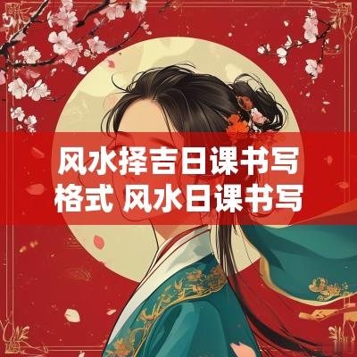 风水择吉日课书写格式 风水日课书写格式图