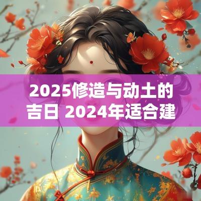2025修造与动土的吉日 2025年适合建房动土的日子