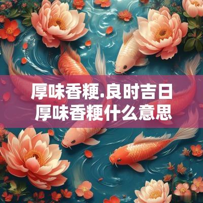 厚味香粳.良时吉日 厚味香粳什么意思