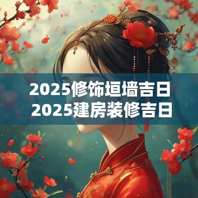 2025修饰垣墙吉日 2025建房装修吉日查询