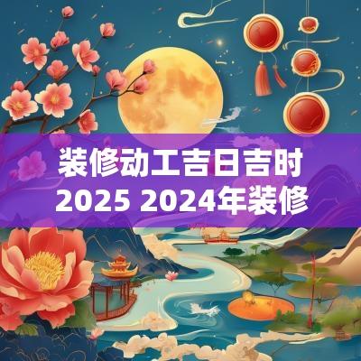 装修动工吉日吉时2025 2025年装修动工全年最好的吉日