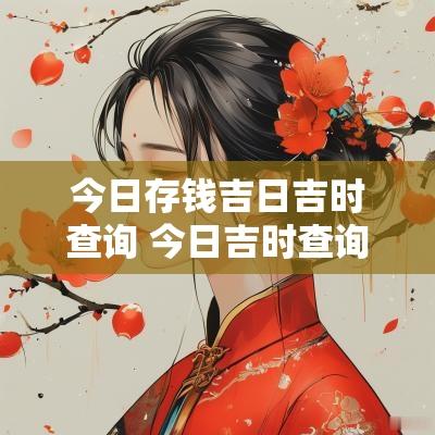 今日存钱吉日吉时查询 今日吉时查询2025年黄历