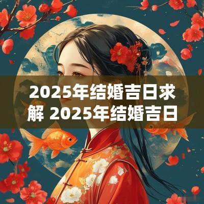 2025年结婚吉日求解 2025年结婚吉日查询表