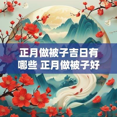 正月做被子吉日有哪些 正月做被子好不好